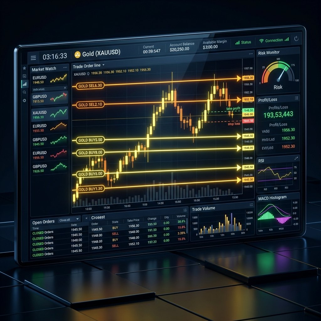 GOLDTICK MT5 Trading Dashboard Preview
